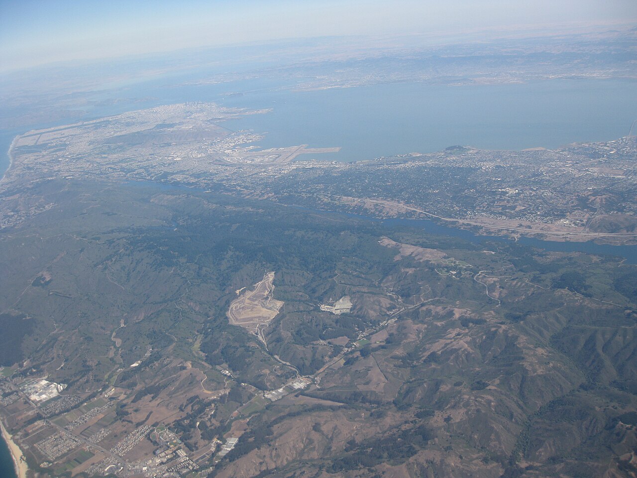 Aerial view of San Francisco International Airport