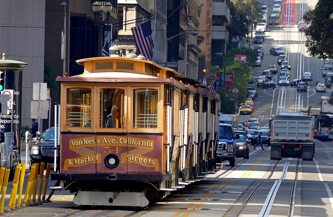 The San Francisco cable car system is the world's last manually operated cable car system. An icon of San Francisco, the cable car system forms part of the intermodal urban transport network operated 