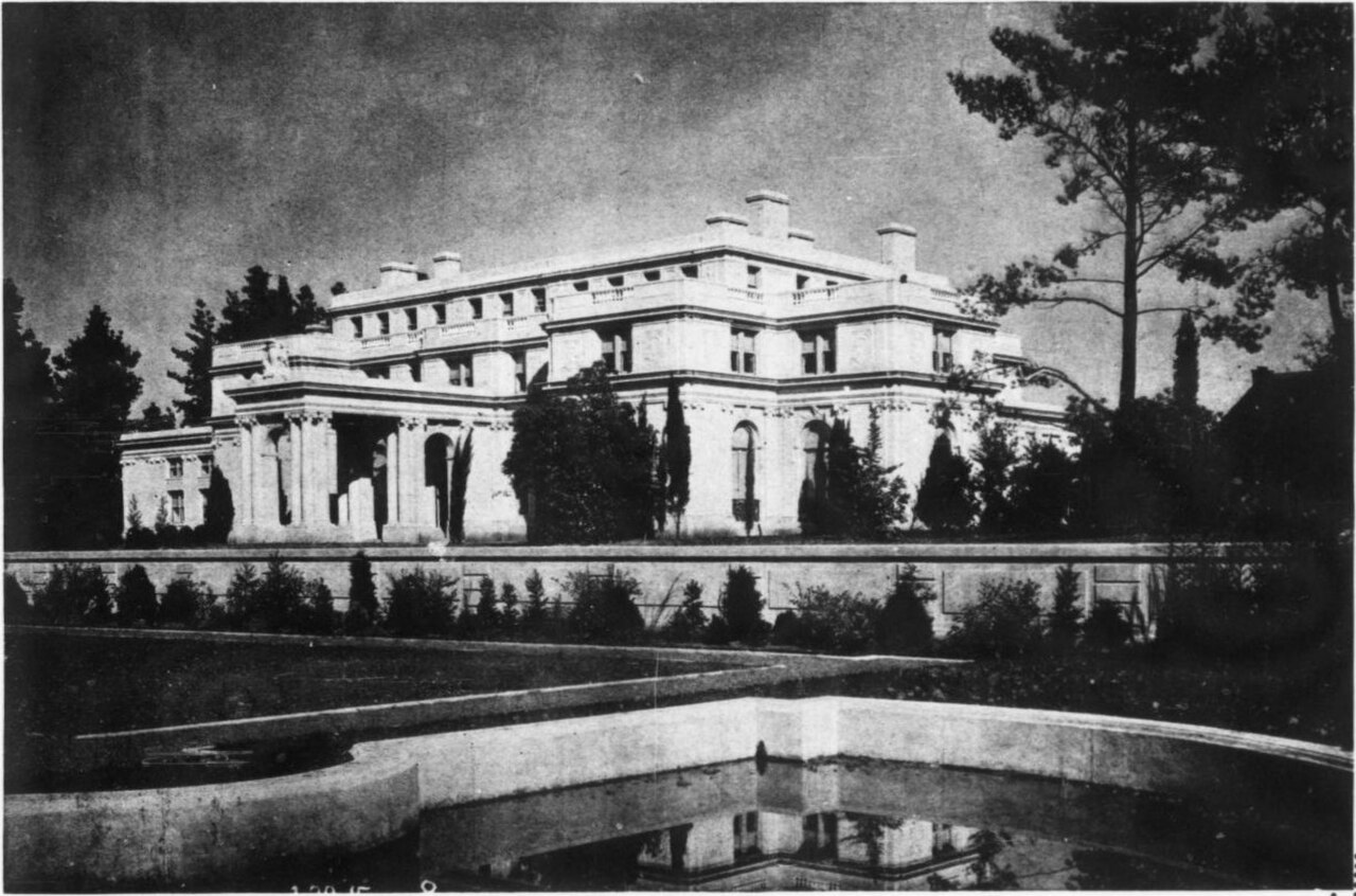 Detail of Uplands Mansion, house of Charles Templeton Crocker, Hillsborough, California; designed by Willis Polk &amp; Co., Architects. Taken from Plate 47, as published in The Architect (Vol. 11, No.