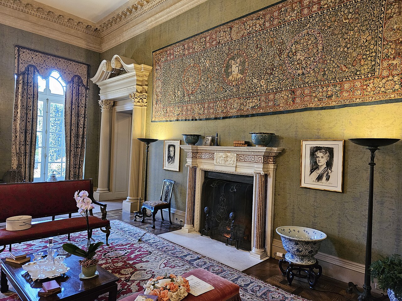 Interior of Filoli Palace, Filoli, Woodside, San Mateo County, Northern California