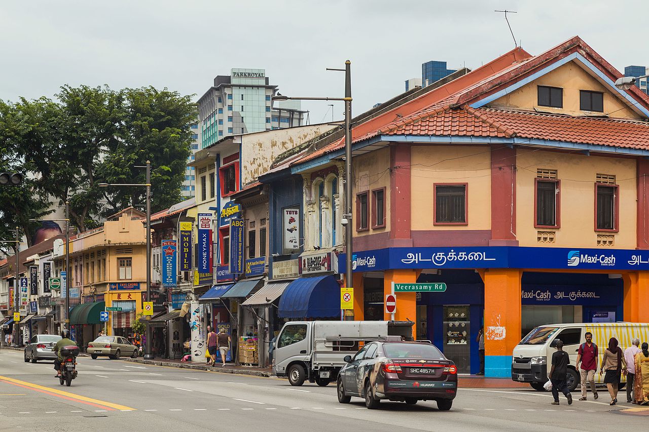 Shophouses. Serangoon Road. Little India, Central Region, Singapore.