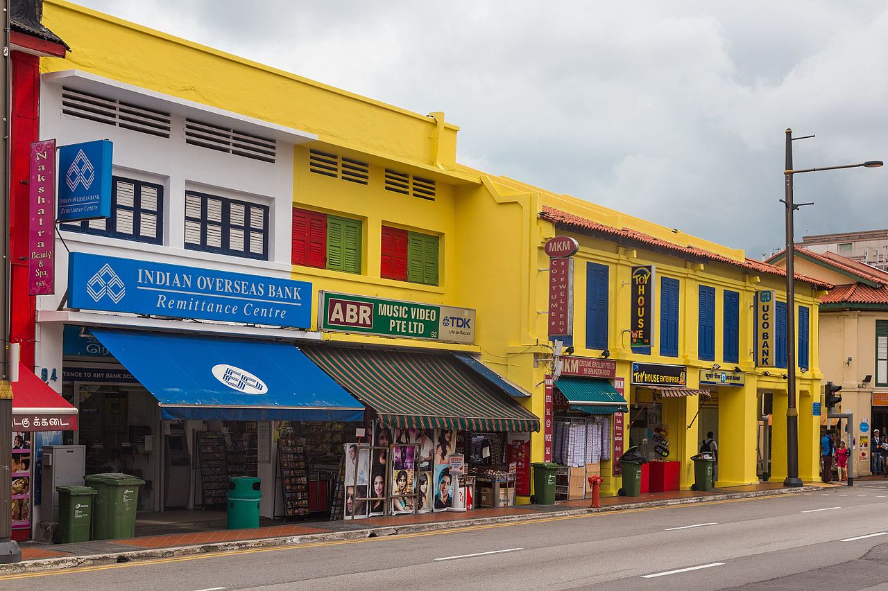 Shophouses. Serangoon Road. Little India, Central Region, Singapore.