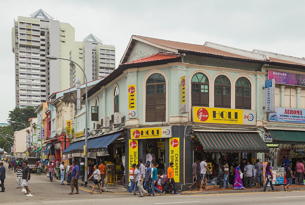 Shophouses. Serangoon Road. Little India, Central Region, Singapore.
