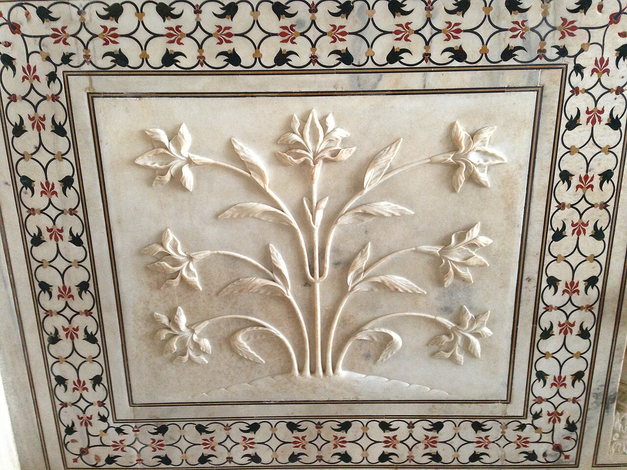 Pietra Dura Marble Inlay, Taj Mahal, Agra, India