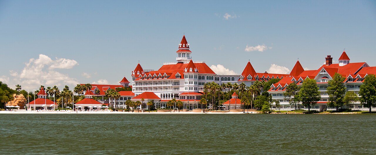 Disney's Grand Floridian Resort &amp; Spa taken from Seven Seas Lagoon