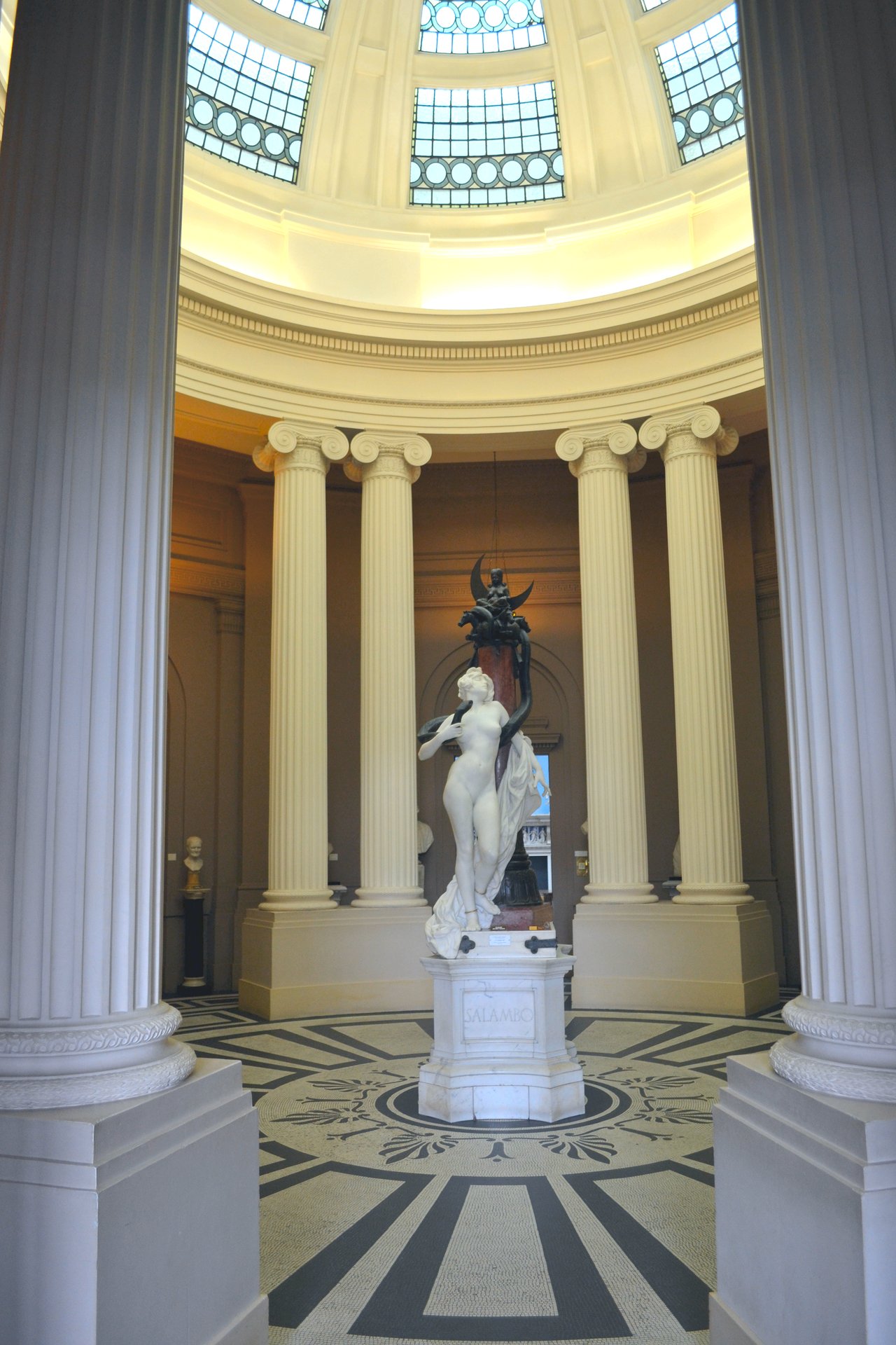 Official description here.  Although the statue is officially titled Salammbo, you can clearly see that the base reads SALAMBO with only one N.